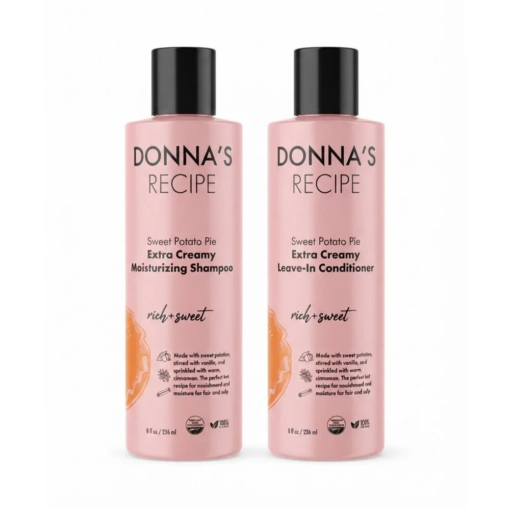 Donna's Recipe Sweet Potato Pie Hair  Collection Shampoo & Leave in Conditioner